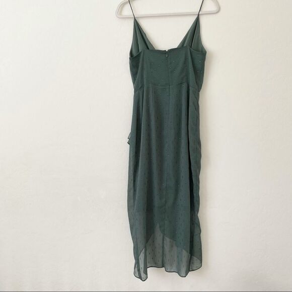 NORDSTROM DRESS Willows Forest Green Drape Dress - Picture 6 of 11